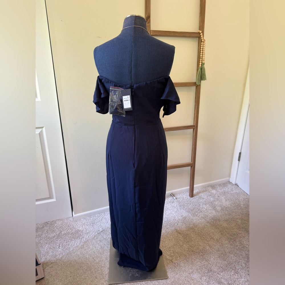 City Chic Navy Blue Aflutter Maxi Dress Size 16 - Picture 6 of 7